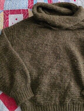 Molly Bracken Olive Green Turtleneck Sweater